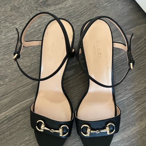 Black GUCCI Horsebit Block Heel Sandal - Picture 6 of 6